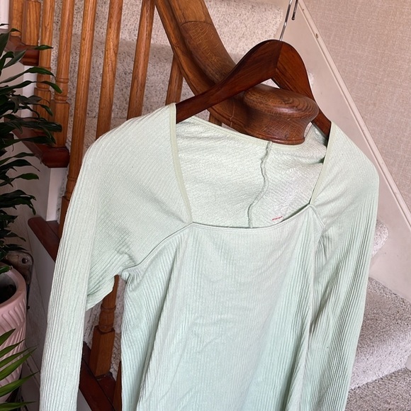 Anthropologie Ari Ribbed Square Neck Shirt - Picture 3 of 8